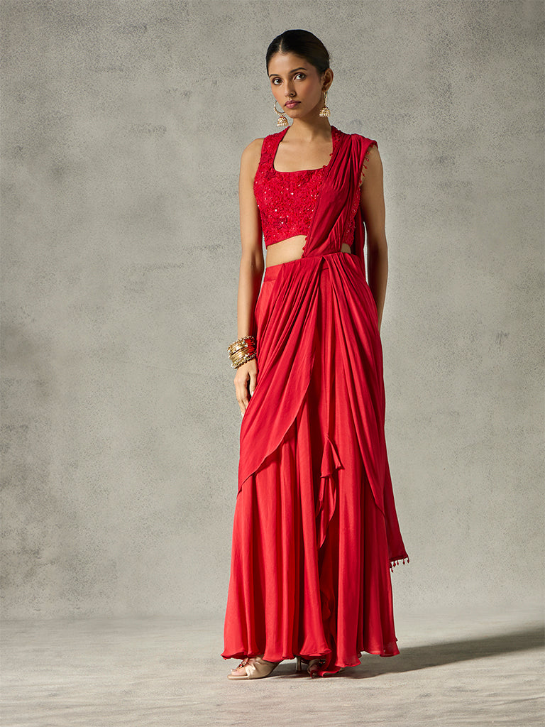Embellished Blouse - Red
