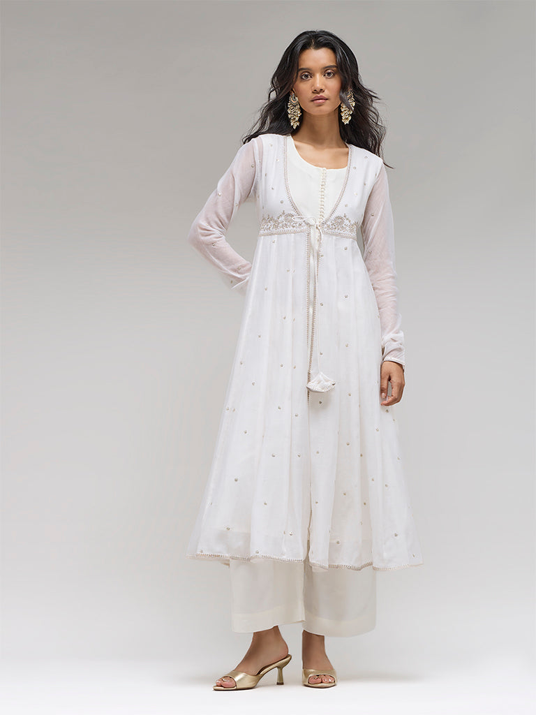 Embroidered Co-ord Set – Ivory
