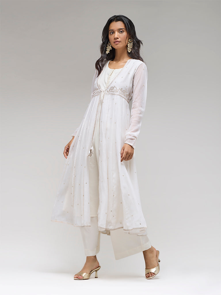 Embroidered Co-ord Set – Ivory
