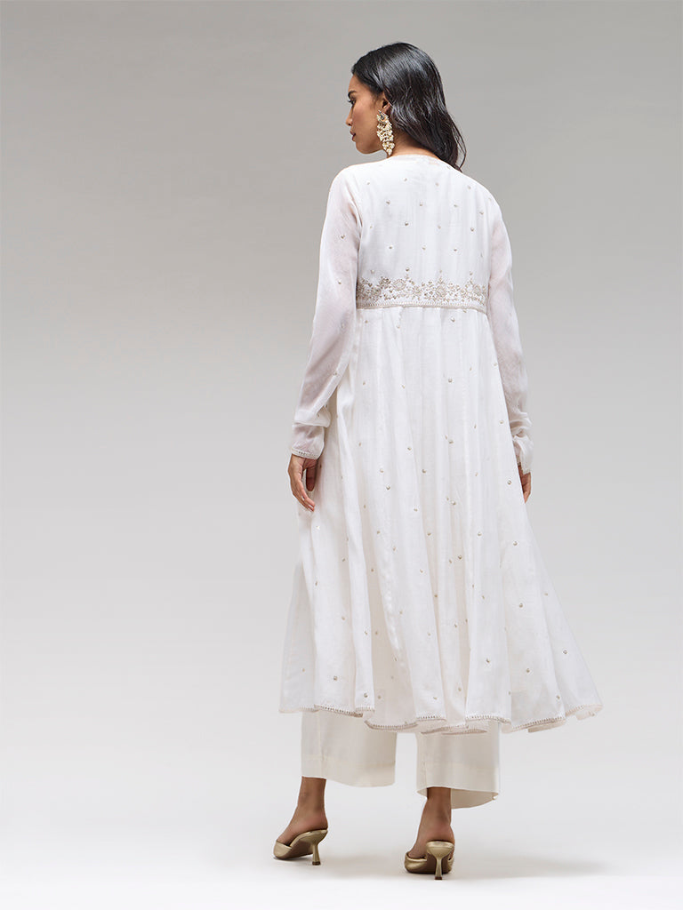 Embroidered Co-ord Set – Ivory