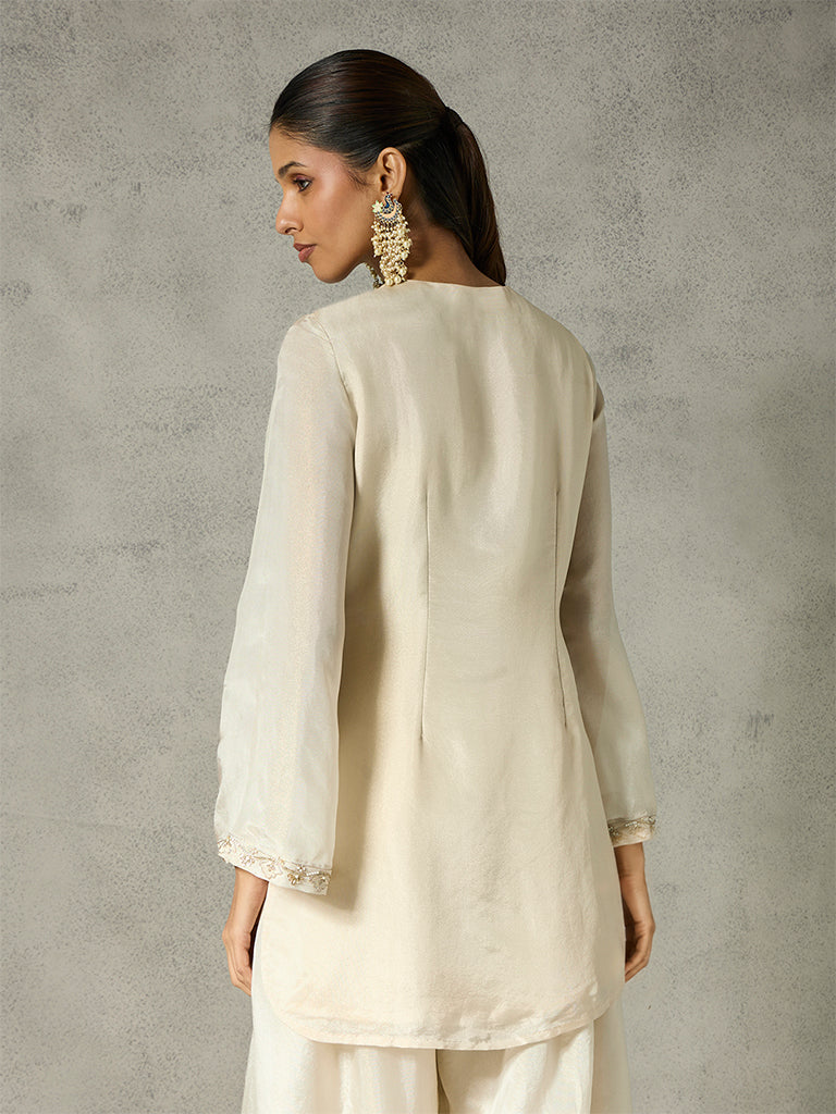 Embroidered Kurta - Ivory