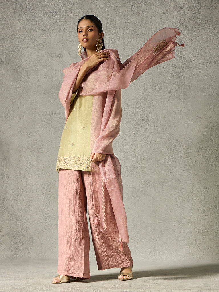 Embellished Dupatta - Pink
