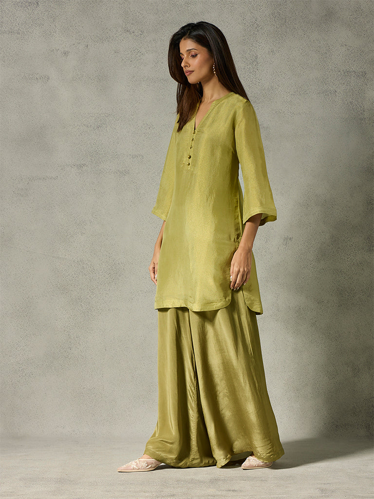 Flared Palazzos - Olive