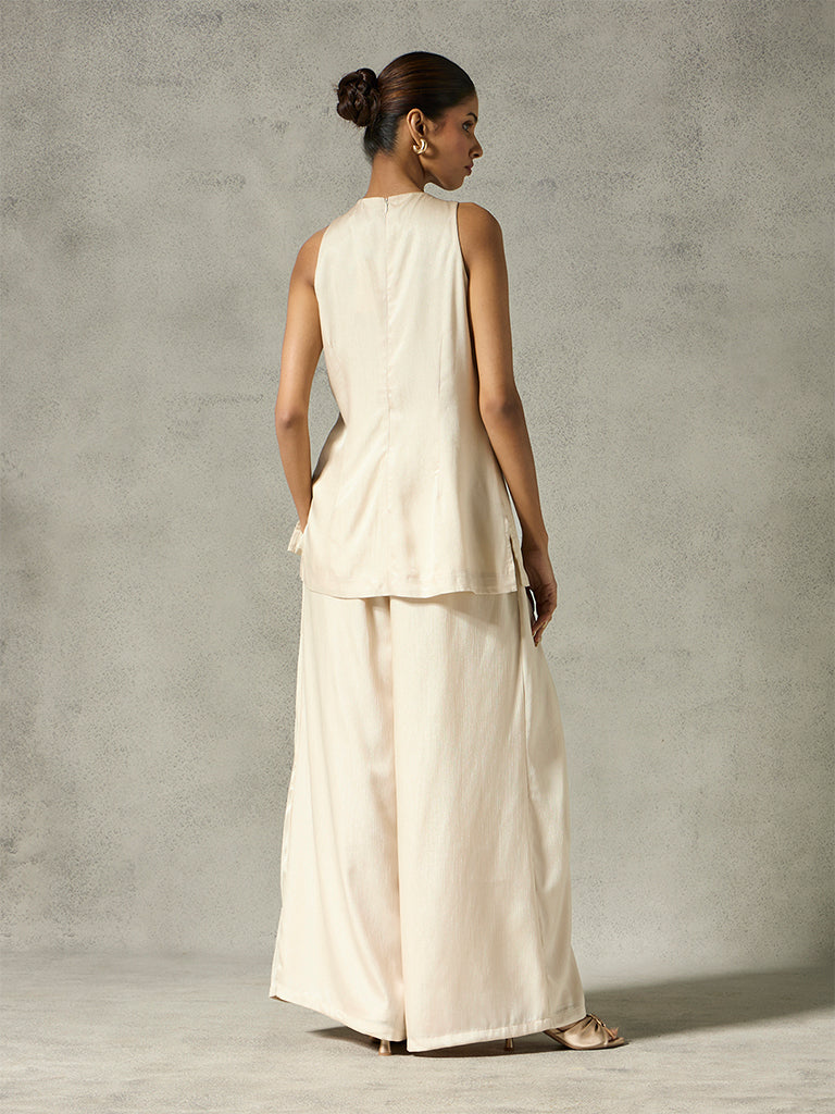 Draped Co-ord Set - Ivory