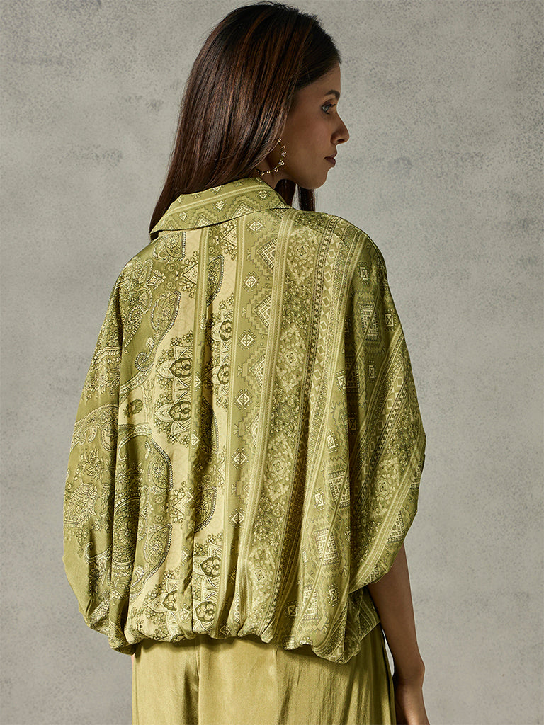 Paisley Printed Shirt - Green