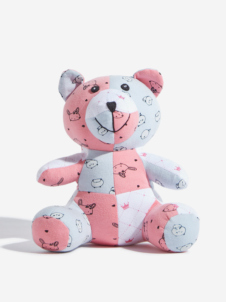 Westside HOP Baby Girl's Multicolour Bear Cotton Soft Toys - Pack of 2 for Casual Wear Front View