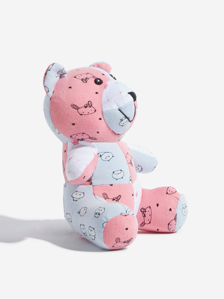 Westside HOP Baby Girl's Multicolour Bear Cotton Soft Toys - Pack of 2 for Casual Wear Side View