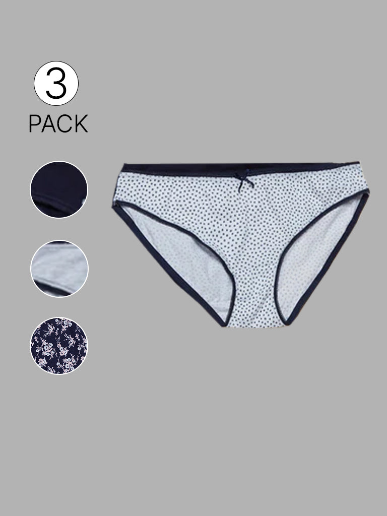 Wunderlove 4-Pack Cotton Bikini Briefs