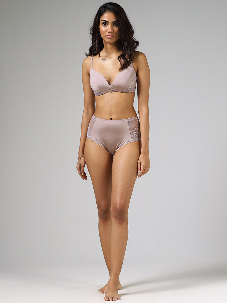 Wunderlove Light Taupe Detailed Briefs