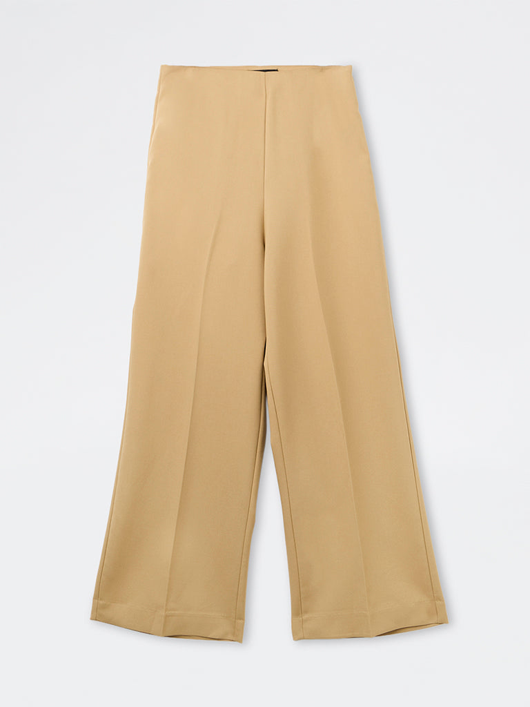 Wardrobe Beige Solid Trousers