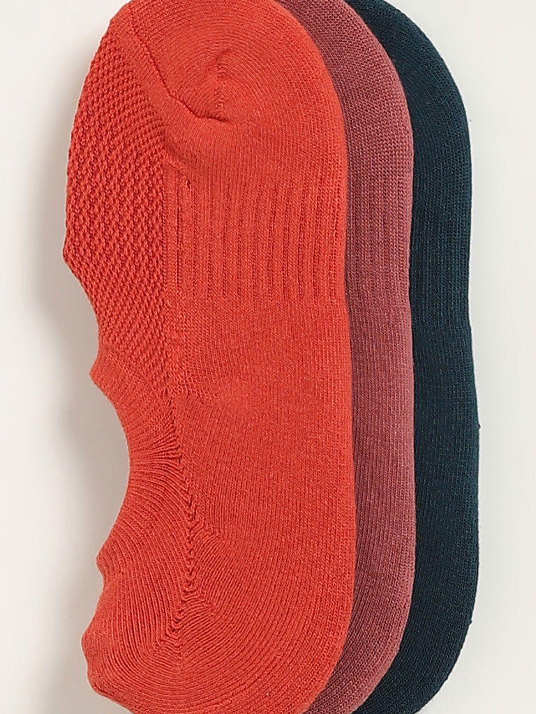 Westside WES Lounge Men's Multicolour Solid Cotton-Blend Socks - Pack of 3 for Casual Wear Zoomed View