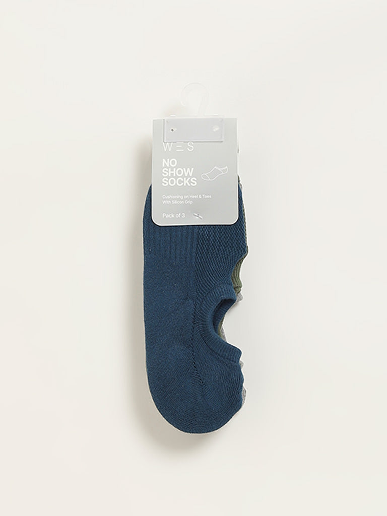 Westside WES Lounge Men's Multicolour Solid Cotton-Blend Socks - Pack of 3 for Casual Wear Pack View