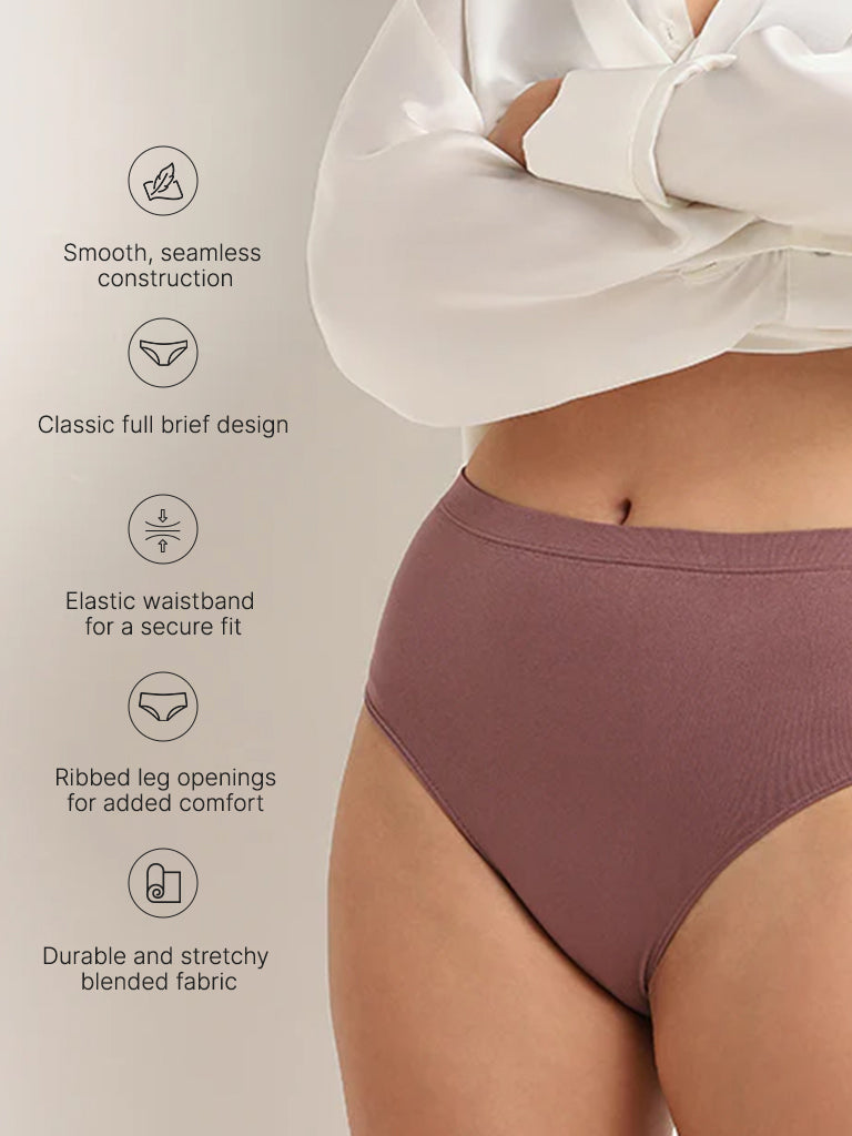 Wunderlove Brown Seamless Full-Leg Briefs
