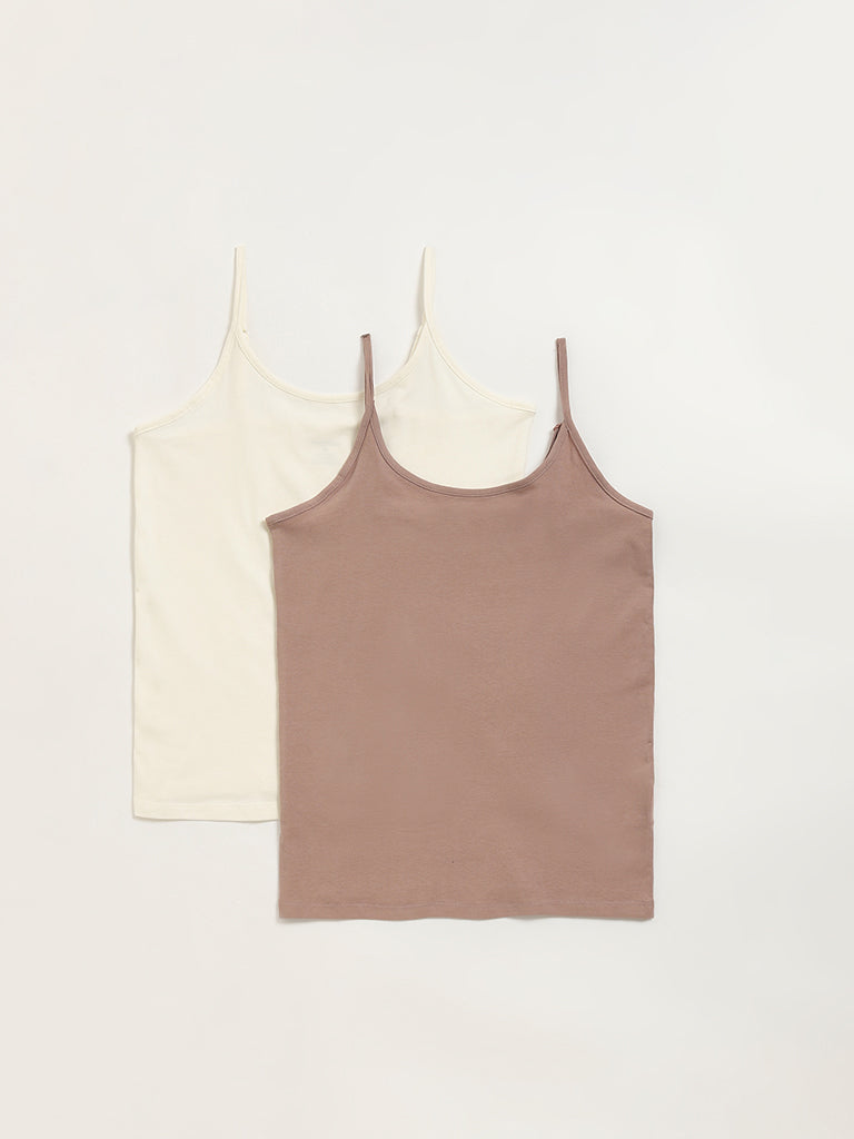 Wunderlove 2-Pack Cotton-Blend Camisoles