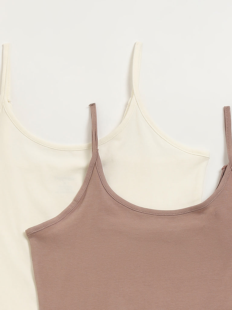 Wunderlove 2-Pack Cotton-Blend Camisoles