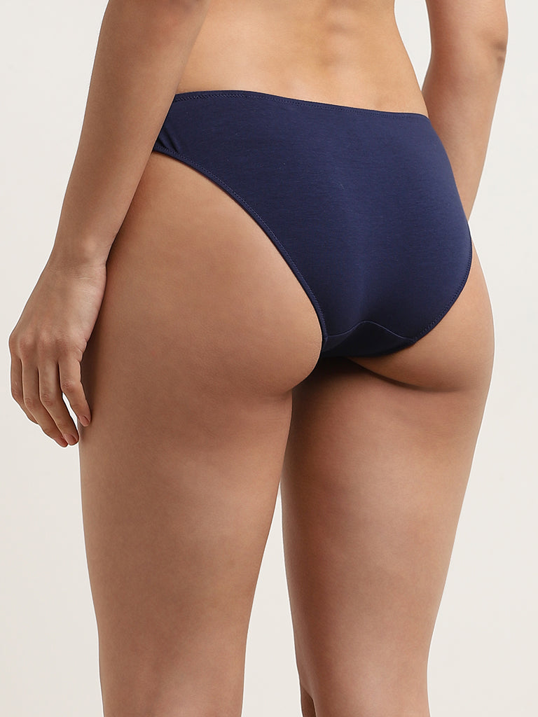 Wunderlove Blue Lace Hi-Leg Briefs