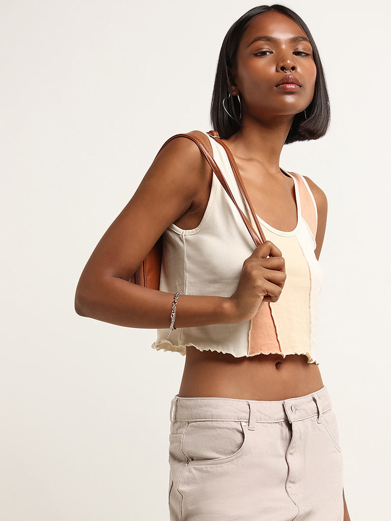 Nuon Multicolour Sleeveless Cotton Crop Top