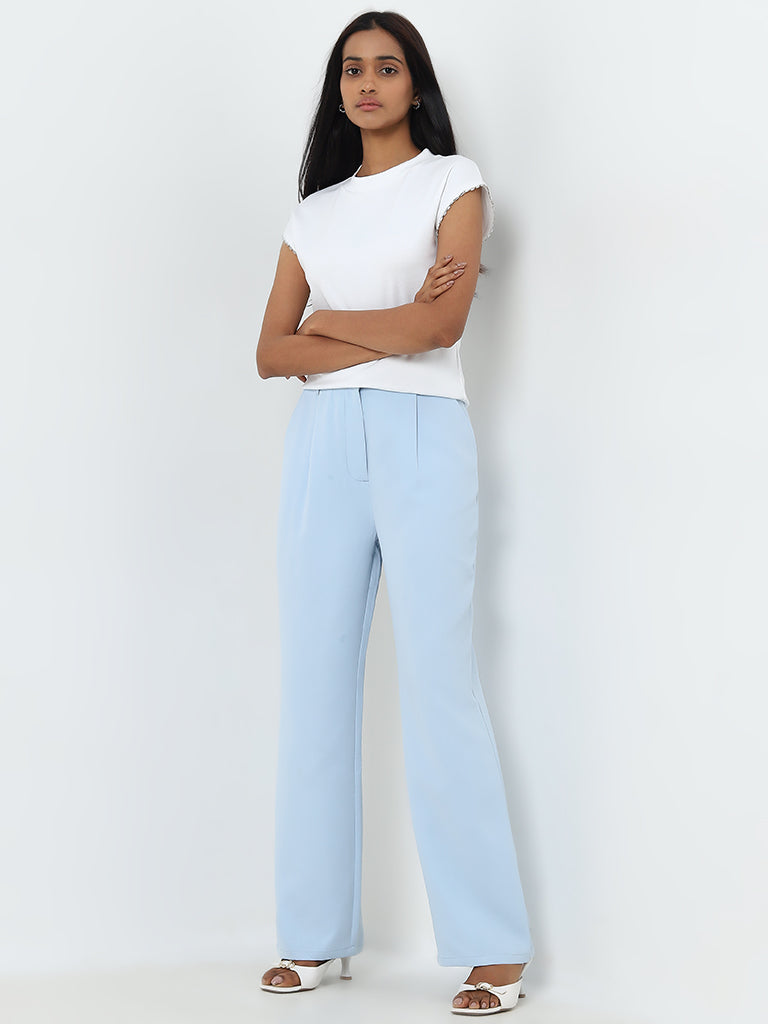 Wardrobe White Embellished Cotton-Blend Top