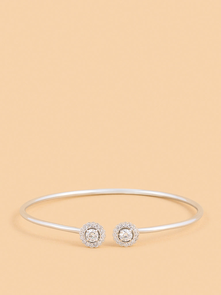 Lumina Solitaire Lab Diamond Bangle Bracelet