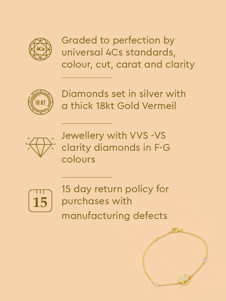 Timeless Floral Lab Diamond Chain Bracelet