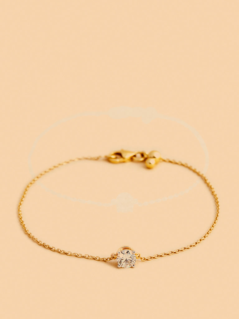 Minimalist Lab Diamond Chain Bracelet