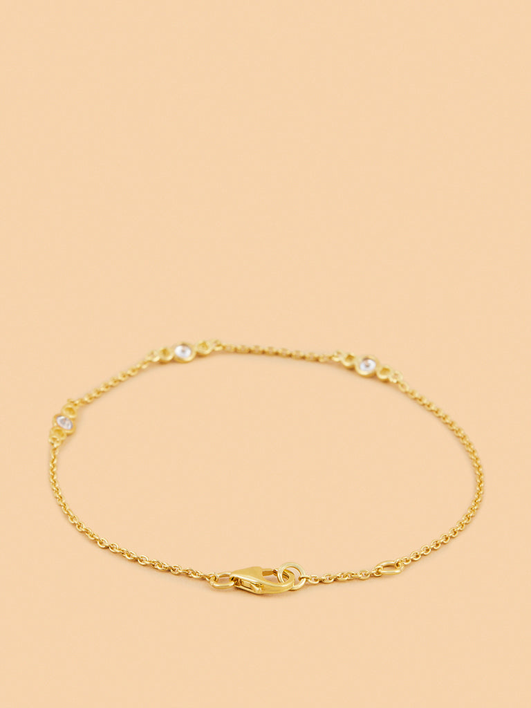 Dainty Lab Diamond Chain Bracelet