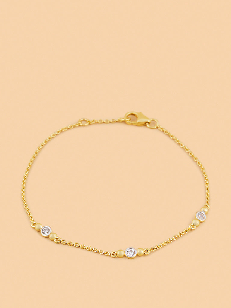 Dainty Lab Diamond Chain Bracelet
