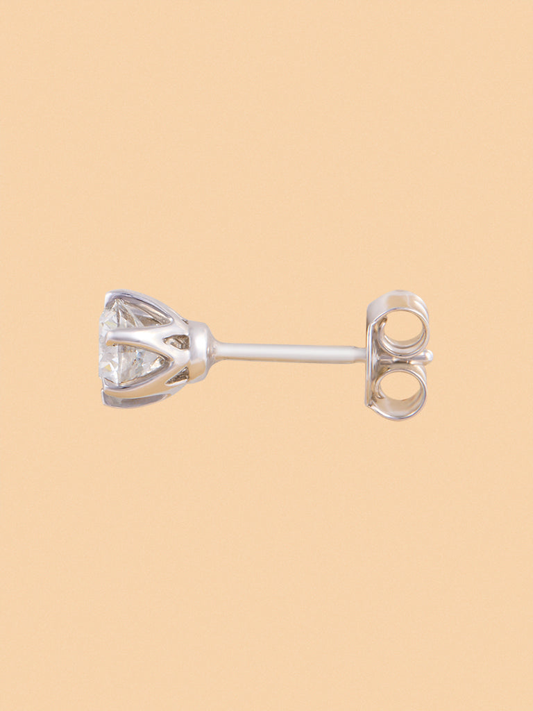 Classic Solitaire Lab Diamond Stud Earrings