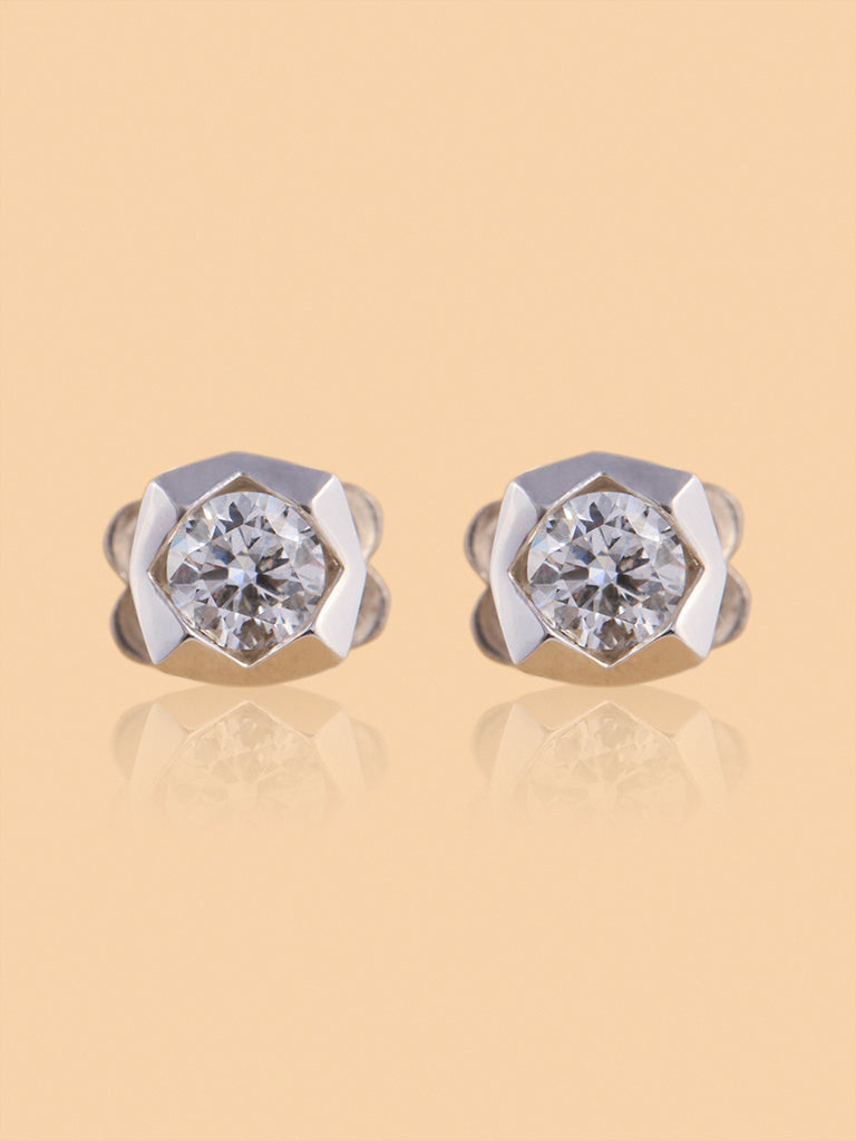 Stellar Solitaire Stud Lab Diamond Earrings