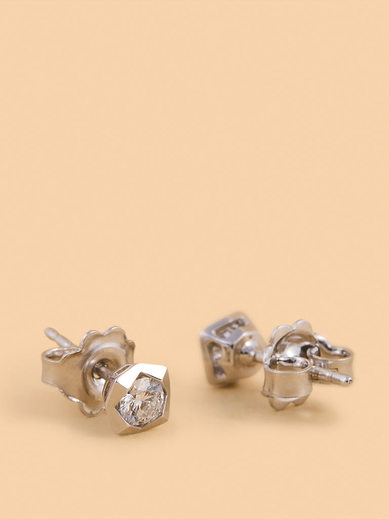 Stellar Solitaire Stud Lab Diamond Earrings