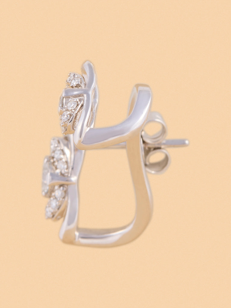 Oval Dual Loop Lab Diamond Earrings