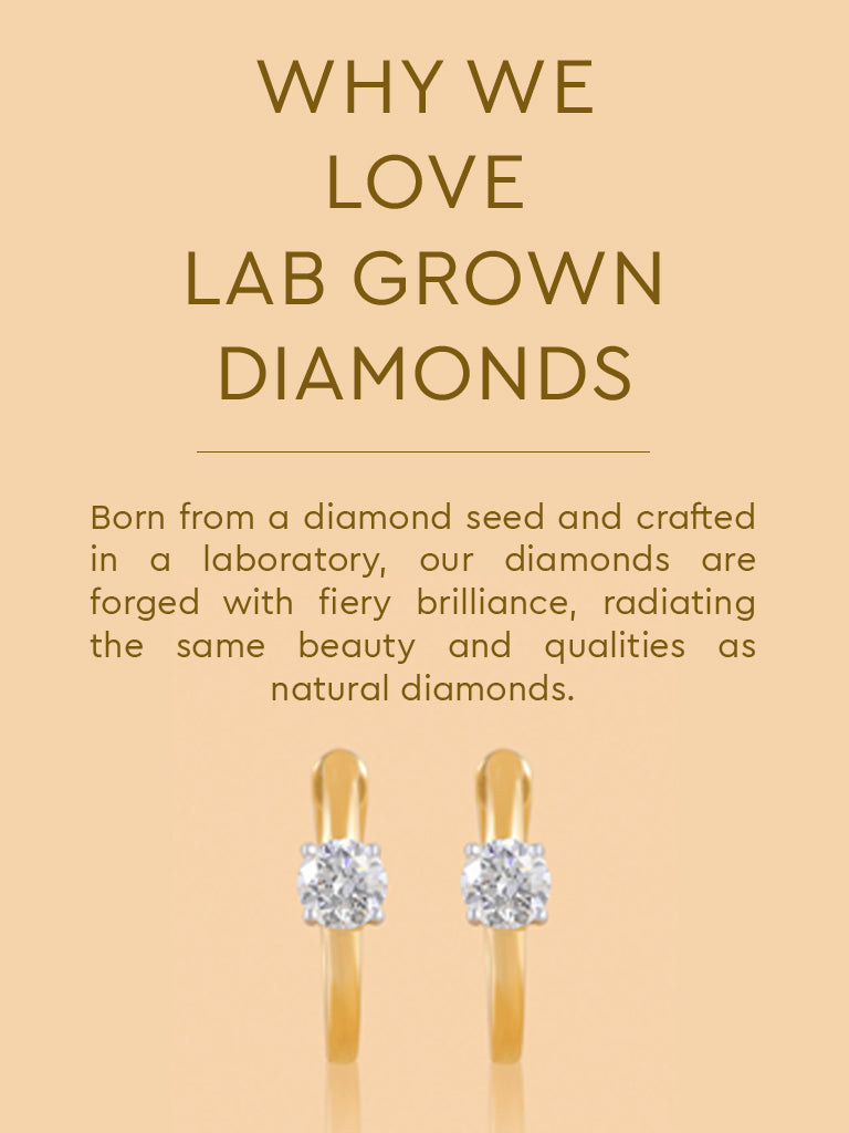 Hoop Solitaire Earring with Lab Diamond Accents