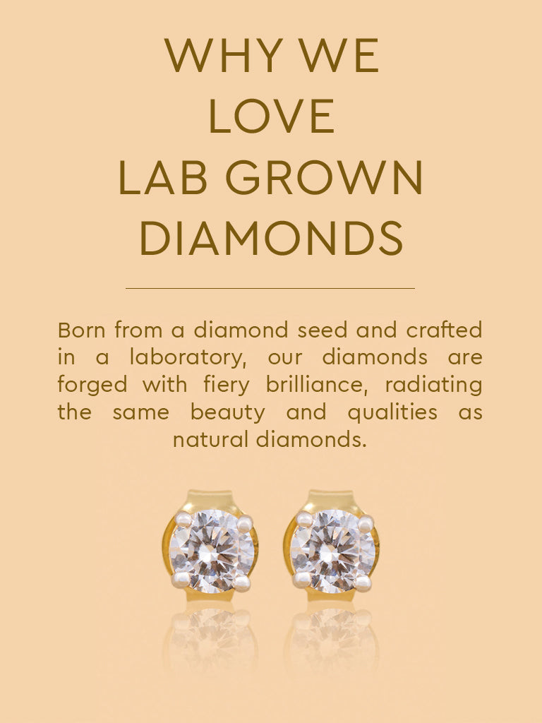 Brilliant Solitaire Lab Diamond Earrings