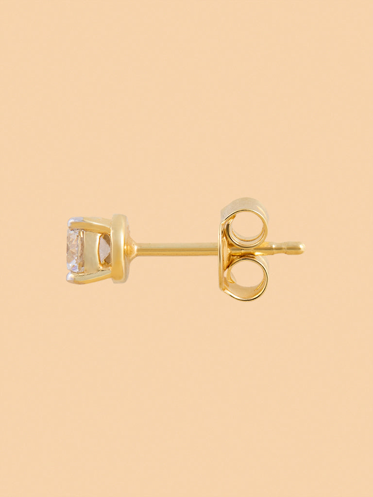 Brilliant Solitaire Lab Diamond Earrings