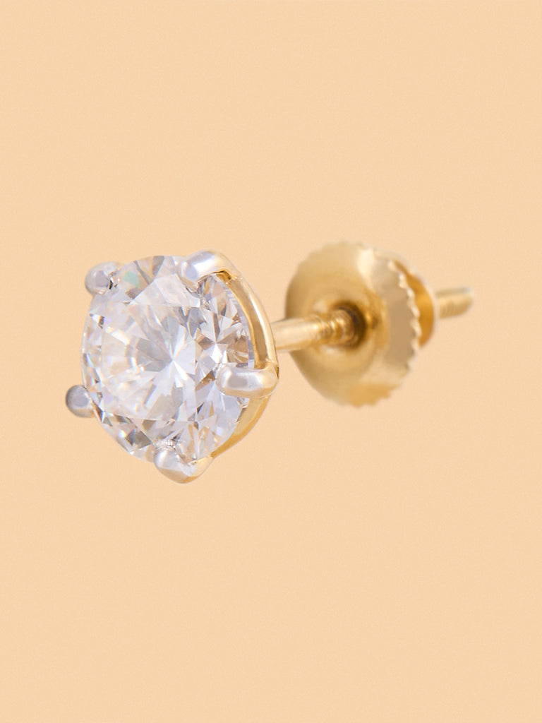 Eternal Solitaire Lab Diamond Stud Earrings