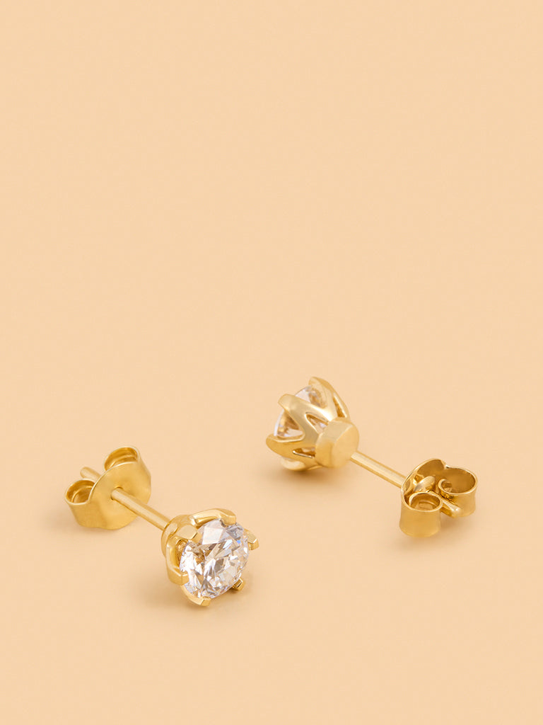 Eternal Solitaire Lab Diamond Stud Earrings