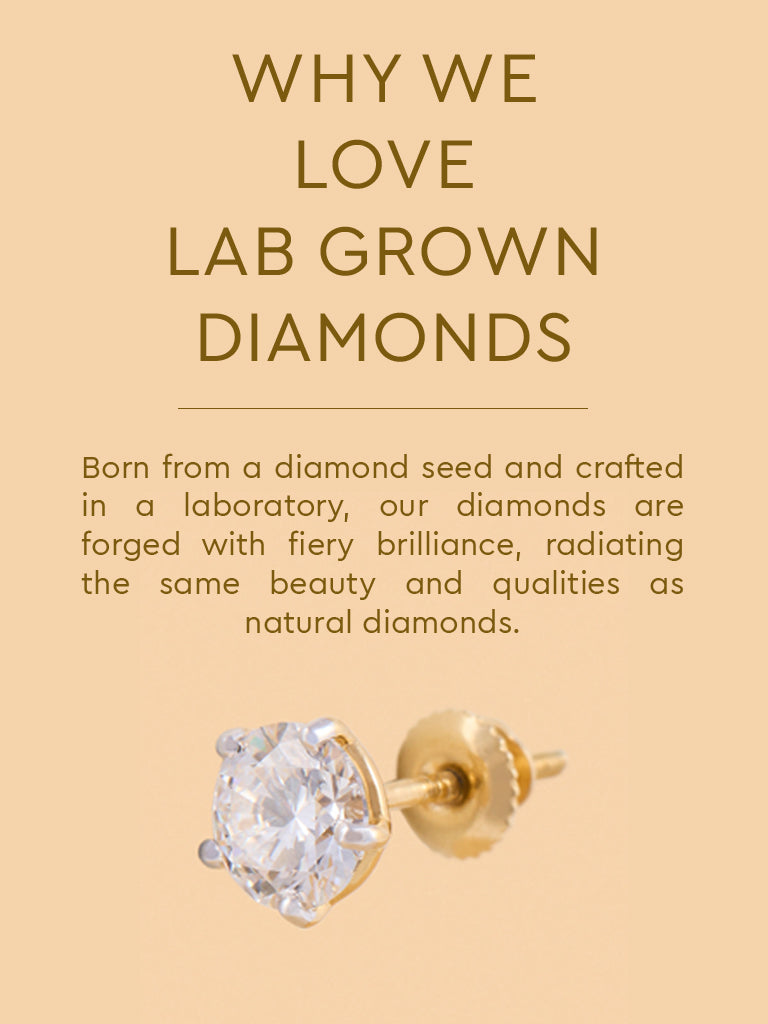 Eternal Solitaire Lab Diamond Stud Earrings