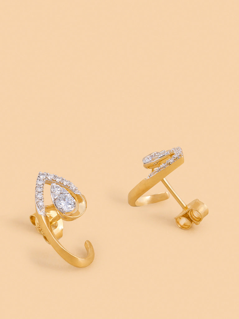 Elegant Teardrop Lab Diamond Earrings