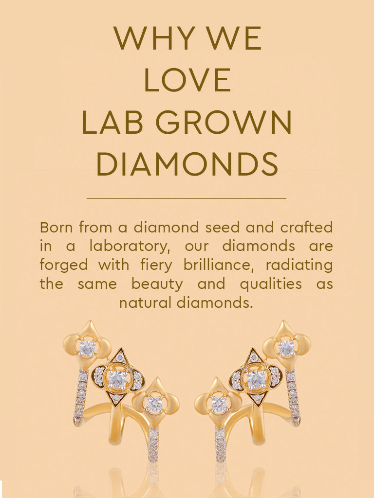 Triple Floral Earrings with Lab Diamond Accents