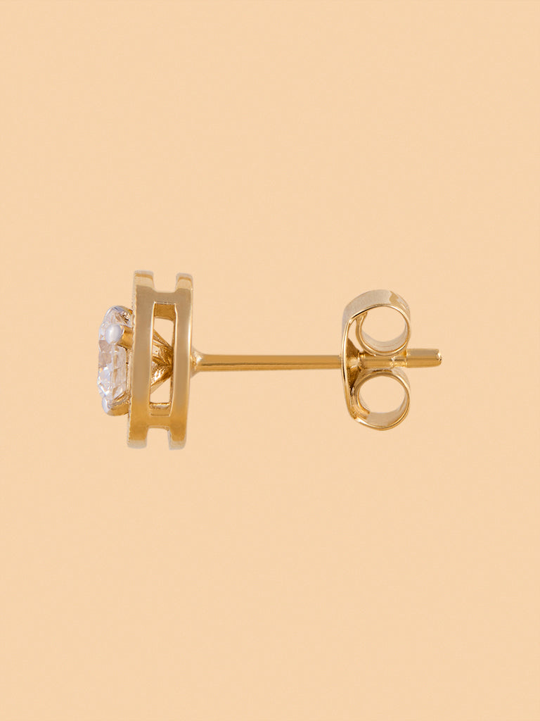 Round Halo Solitaire Lab Diamond Earrings