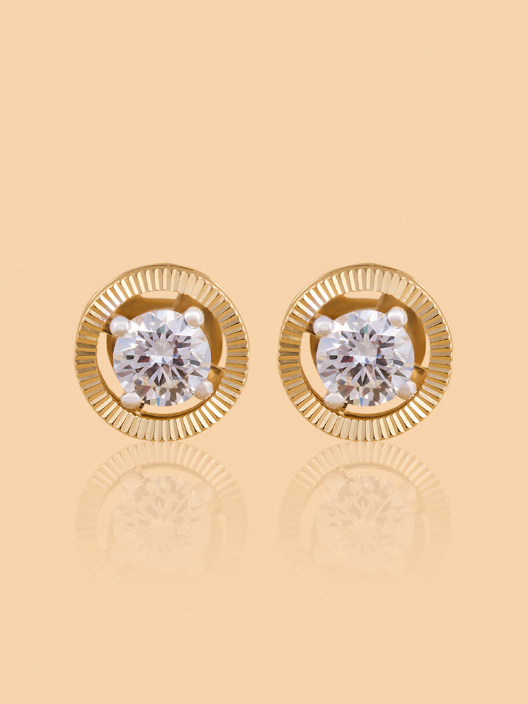 Round Halo Solitaire Lab Diamond Earrings