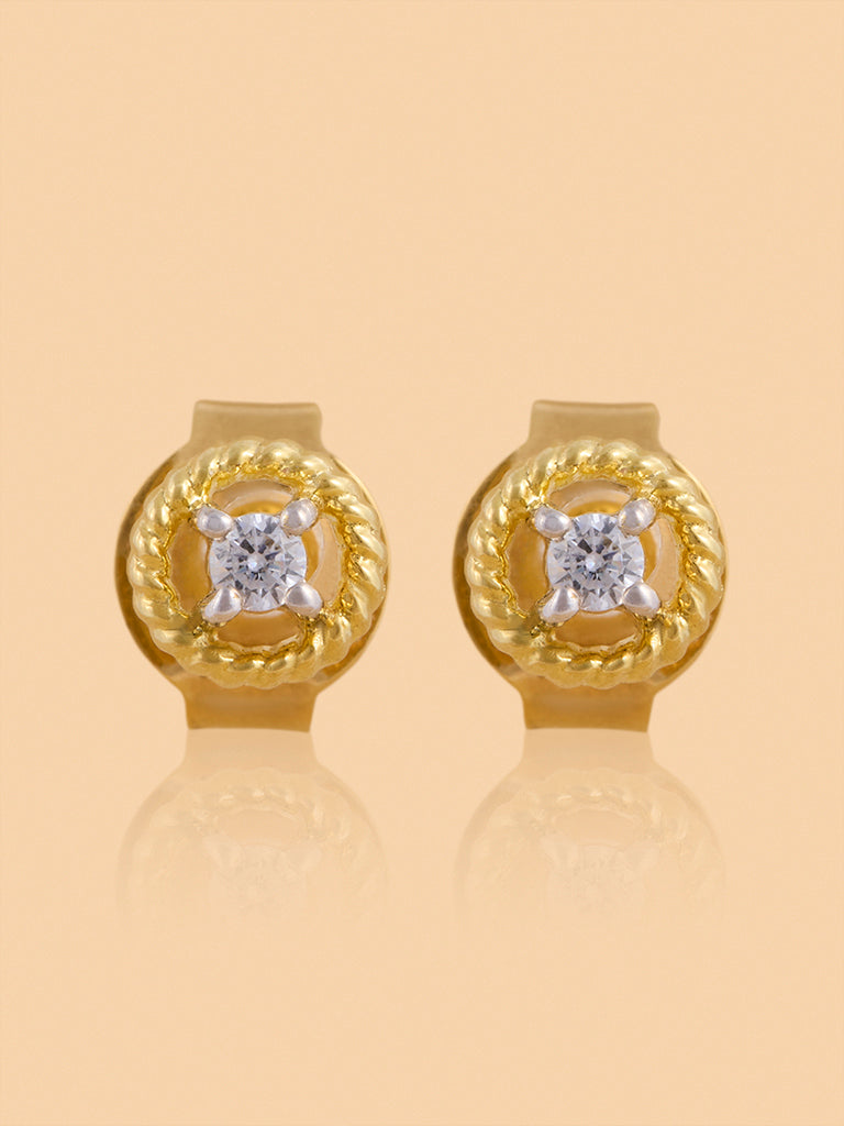 Halo Twisted Lab Diamond Earrings