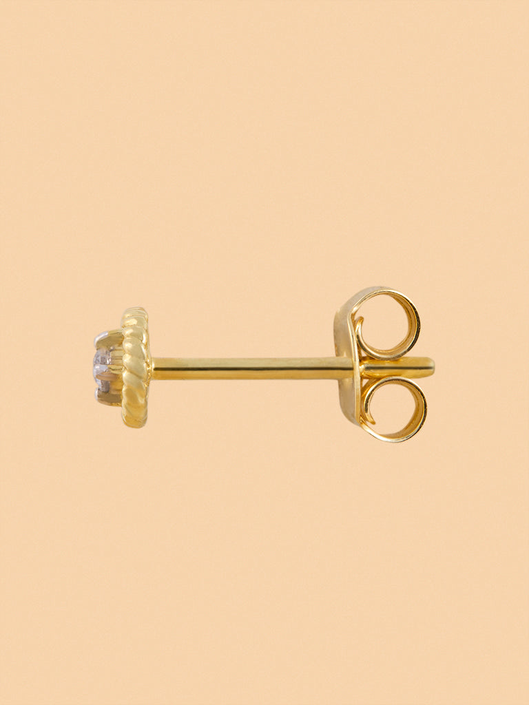 Halo Twisted Lab Diamond Earrings