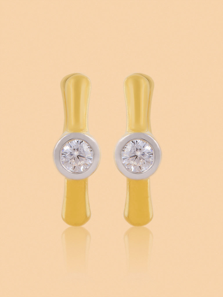 Edgy Hoops with Lab Diamond Earrings