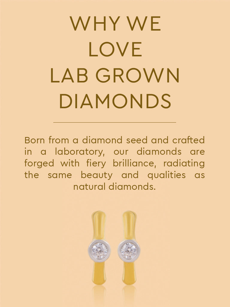 Edgy Hoops with Lab Diamond Earrings