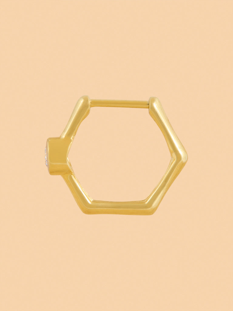 Edgy Hoops with Lab Diamond Earrings