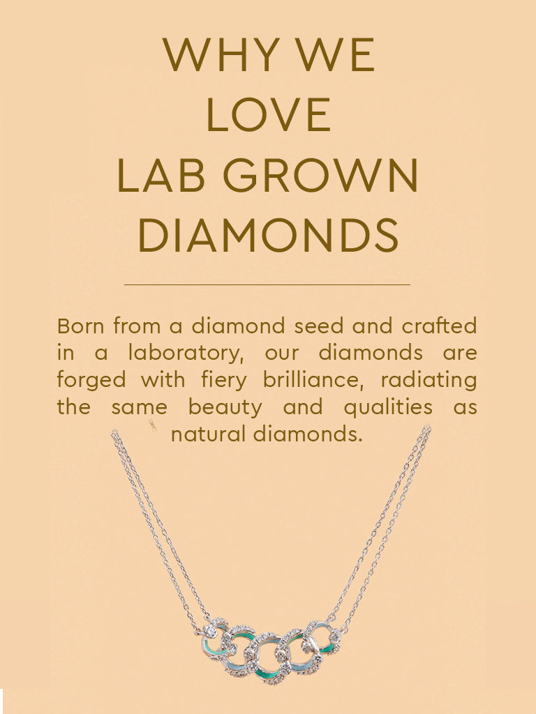 Chain Swirl Lab Diamond Necklace
