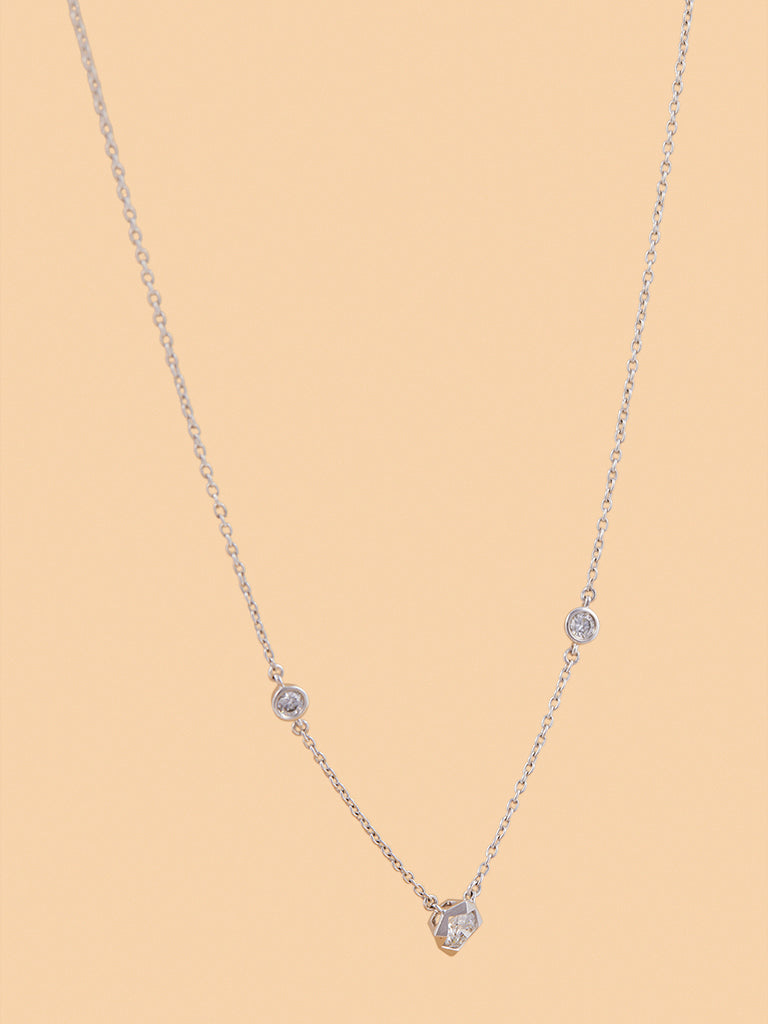 Stellar Triple Lab Diamond Pendant Necklace