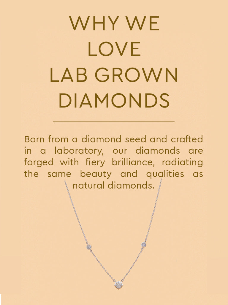 Stellar Triple Lab Diamond Pendant Necklace