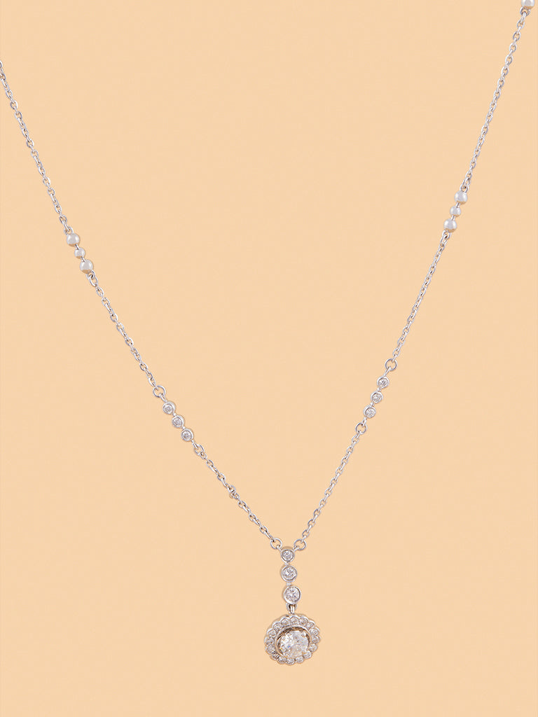 Lumina Solitaire Lab Diamond Pendant Necklace